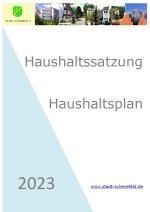 Bild: Deckseite Haushaltsplan 2023